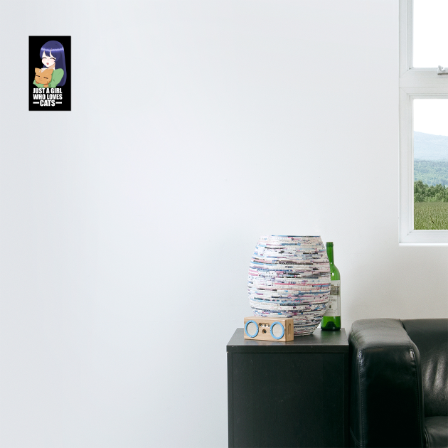 Funny Cat Lover, Girl who Loves Cats by logiamerch